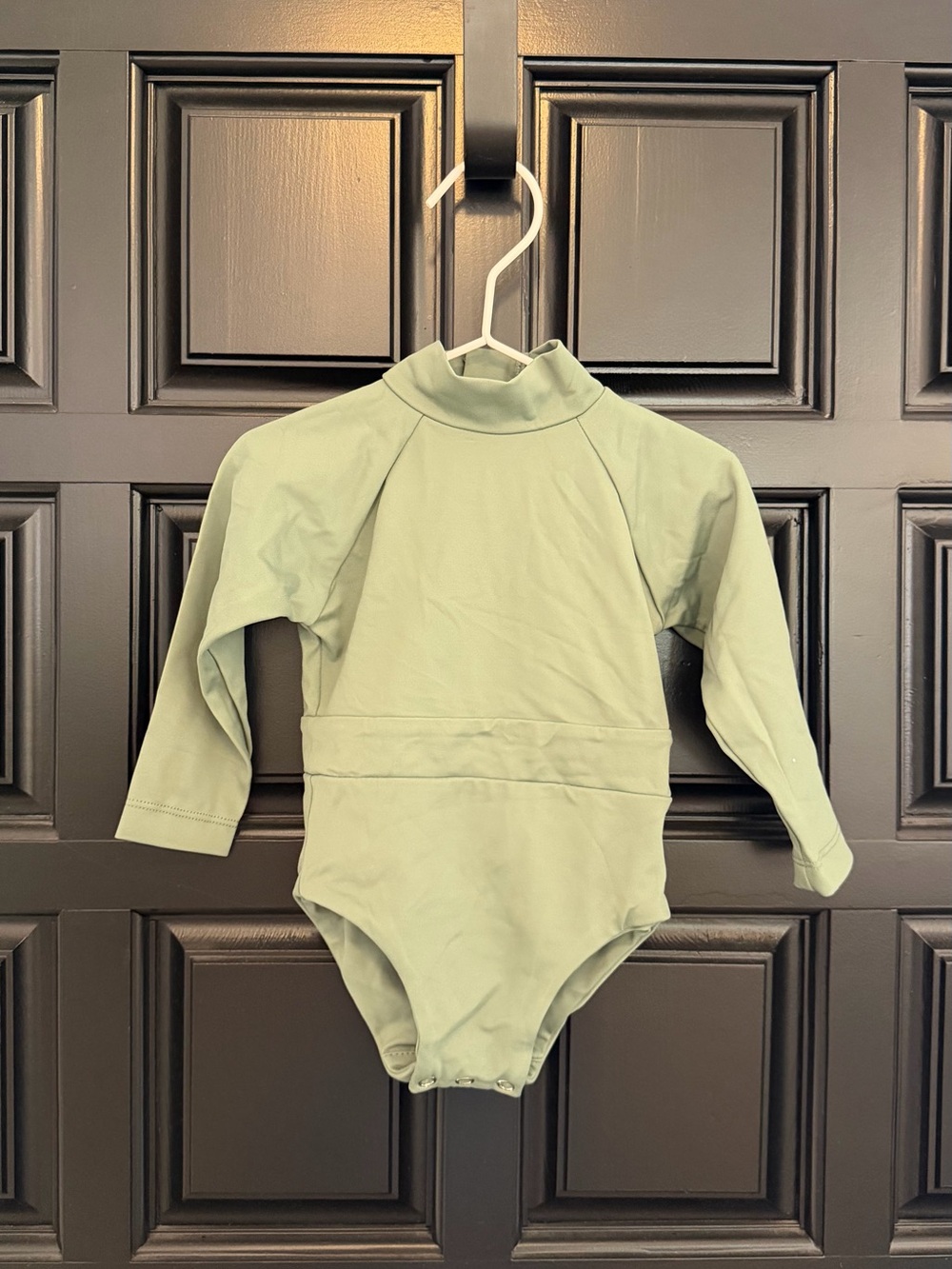 Infant 6m Ina long sleeve swim bodysuit olive green